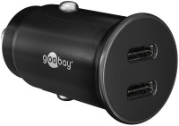 Dual-USB-C™ PD Auto Fast Charger (Power Delivery), black - 30W (12/24V)suitable for devices with USB-C™ (Powe
