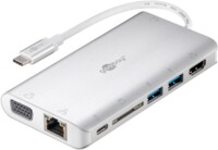Goobay USB-C Premium Multiport Adapter 49850 Silver, USB Type-C