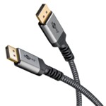 DisplayPort Cable, DP 1.4, 5 m, Sharkskin Grey, 5 m - DisplayPort™ male > DisplayPort™ male