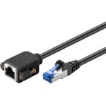 CAT 6A Extension Cable, S/FTP (PiMF), black, 3 m - copper conductor (CU), halogen-free cable sheath (
