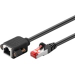 CAT 6 Extension Cable, S/FTP (PiMF), black, 5 m - copper conductor (CU), halogen-free cable sheath (