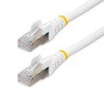 StarTech.com 2m CAT6a Cable - White - Low Smoke Zero Halogen (LSZH) - 10GbE 500MHz 100W ++ Snagless RJ-45 w/Strain Reliefs S/FTP Network Patch Cord CAT 6a S/FTP 2m Patchkabel Hvid
