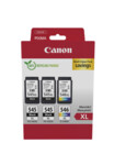 Canon PG-545XL x2 /CL-546XL Multi Pack Sort Farve (cyan, magenta, gul) Blæk