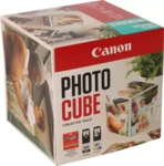 Canon Photo Cube Creative Pack Sort Farve (cyan, magenta, gul) Blækpatron/papirsæt