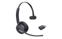 Yealink WH64 Hybrid Mono Trådløs Høretelefoner Sort