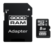 FLASH SDHC Card 8GB Goodram Class 4 + Adapter