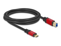 DeLOCK USB Type-C kabel 2m Sort Rød