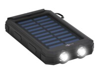 goobay Outdoor PowerBank 8.0 Solarstrømbank 8000mAh 2xUSB-A Sort