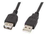 Lanberg USB forlængerkabel 1.8m Sort