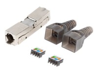 Lanberg CAT 6a Foldet uskærmet snoet par (F/UTP) Netværkskobling Sølv Gennemsigtig