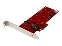 StarTech.com 2x M.2 SATA SSD Controller Card - PCIe - PCI Express M.2 SATA III Controller - NGFF Card Adapter (PEX2M2) Lagringskontrol