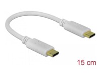Delock USB Type-C kabel 15cm Hvid