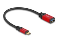Delock USB-C adapter 15cm Sort Rød