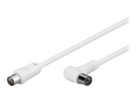 goobay Antennekabel Dobbelt afskærmet koaksial 2.5m Hvid Hvid