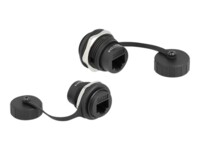 Delock RJ45 Cat.6 built-in connector with protective cap IP67 dust and waterproof