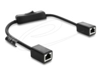 Delock CAT 6 Foldet uskærmet snoet par (F/UTP) Netværkskabel Sort