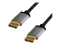 LogiLink DisplayPort kabel 2m Sort Grå