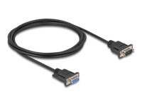 Delock Serial Cable RS-232 D-Sub9 male to female with narrow plug housing 2 m