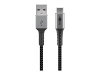 goobay USB 2.0 USB Type-C kabel 2m Sort Sølv