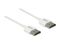 Delock High Speed HDMI with Ethernet HDMI-kabel med Ethernet 2m Hvid