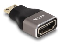 Delock HDMI-adapter med Ethernet Sort Grå