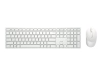 Dell Pro Keyboard and Mouse KM5221W Sæt med mus og tastatur Pressestempel Trådløs Tysk