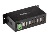 StarTech.com USB 2.0 Hub - 7 Port - Mountable Rugged Industrial - Self Powered USB Hub Sort