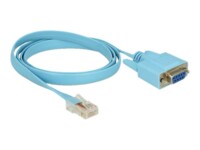 Delock Adapter RS-232 DB9 female > 1 x Serial RS-232 RJ45 male Serielt kabel 1m Blå