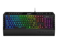 Sharkoon SKILLER SGK5 Tastatur Gummitrykknap 6 zone RGB Kablet Tysk