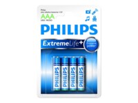 Philips ExtremeLife+ AAA type Standardbatterier 4