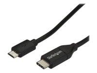 StarTech.com USB C to Micro USB Cable 2m 6ft - USB-C to Micro USB Charge Cable - USB 2.0 Type C to Micro B - Thunderbolt 3 Compatible (USB2CUB2M) USB Type-C kabel 2m Sort