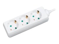LogiLink Stikdåse 3-stik 16A Hvid 1.4m