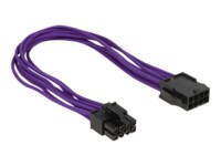 Delock Forlængerkabel til strøm 30cm Lilla