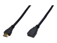 ASSMANN HDMI High Speed HDMI-forlængerkabel med Ethernet 2m Sort
