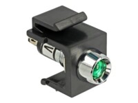 Delock Keystone LED green 6 V Sort