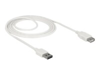 Delock Easy USB forlængerkabel 2m Hvid