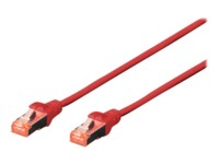 DIGITUS Professional CAT 6e SFTP, PiMF 50cm Patchkabel Rød
