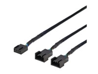 DELTACO Strøm-splitter Sort