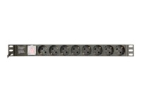 EnerGenie EG-PDU-014-C14 Strømfordelingsenhed 8-stik 16A Sort 3m