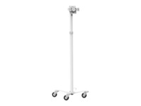 Compulocks Rolling VESA Medical Floor Stand With Universal Tablet Holder White Vogn med hjul Tablet 7'-13'