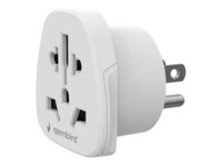 Gembird Strøm 3-polet (male) - Strømtype F Strøm Type I Strøm Type B (female) Hvid Stikadapter