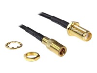 DeLOCK 20cm Antennekabel Sort