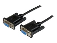 StarTech.com 2m Black DB9 RS232 Serial Null Modem Cable F/F - DB9 Female to Female - 9 pin RS232 Null Modem Cable - 2 meter, Black Nulmodem-kabel 2m Sort