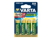 Varta Professional Accu AA type Standardbatterier 2500mAh 4