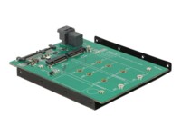 DeLOCK Ramme Sort Grøn 3.5' to 2 x M.2/ SFF