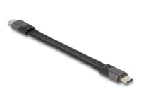 DeLOCK USB 2.0 / USB 3.2 / USB4 / Thunderbolt 3 USB Type-C kabel 15cm Sort Grå