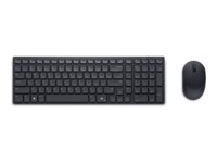 Dell Pro Compact Silent Keyboard and Mouse - KM555 Sæt med mus og tastatur Pressestempel Trådløs Tysk