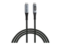 Verbatim USB Type-C kabel 1.2m Sort Sølv