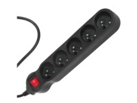 Maclean MCE185 Stikdåse 5-stik Sort 5m