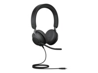 Jabra Evolve2 40 SE UC Stereo Kablet Høretelefoner Sort